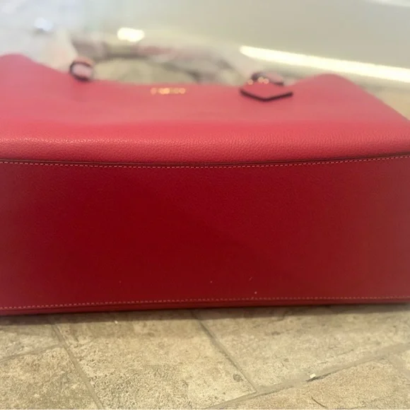 Coach Fuchsia Leather Tote Bag - Picture 2 of 10